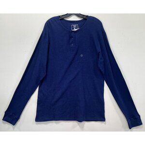 Rue 21 - Men's Long Sleeve T-Shirt Thermal Straight Hem - Blue - Extra Large